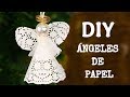 Ángeles de papel para poner en tu árbol de Navidad