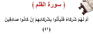سورة القلم الأية 41
