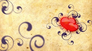 Love Background Video | Background Video Loop | Red Hearts Beating On The Old Paper | No Copyright