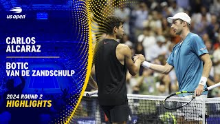 Thumbnail for Carlos Alcaraz vs. Botic van de Zandschulp Highlights | 2024 US Open Round 2