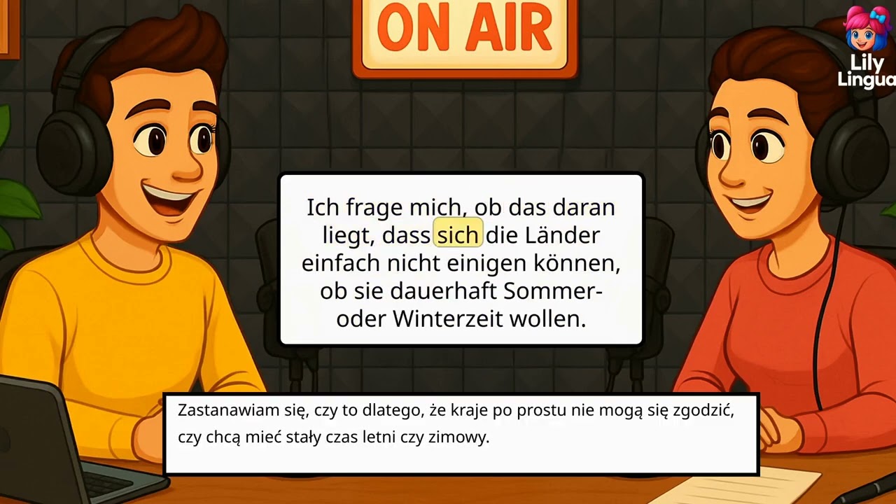 Dyskusja o zmianie czasu | Podcast niemieckiego B2 | Lily Lingua