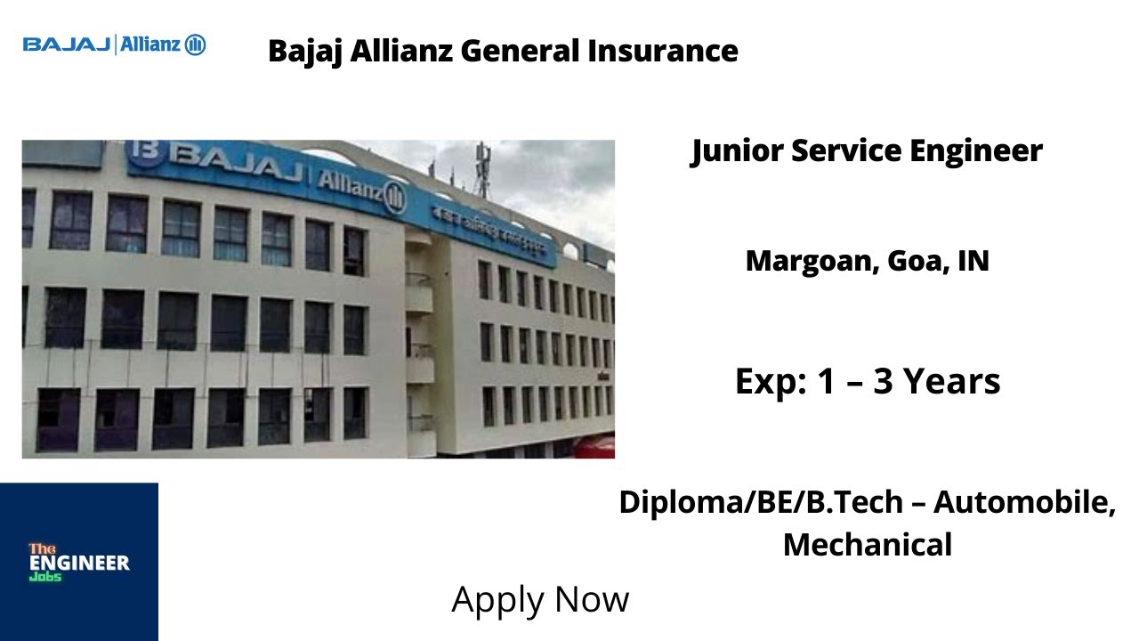 Bajaj Allianz | Junior Service Engineer | Diploma/BE/BTech Automobile ...