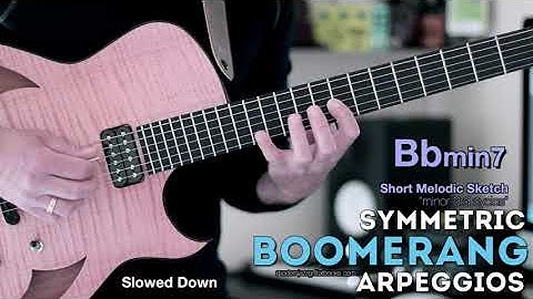 Symmetric Boomerang Arpeggios (Minor 3rd Cycles) - 2 Notes Per String Modern Arpeggios