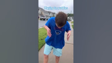 Playing in rainy puddles ☔️