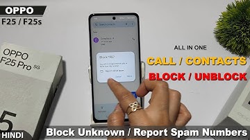 How to block call in oppo f25 pro 5g, f25s pro | oppo f25 pro me call unblock kaise kare
