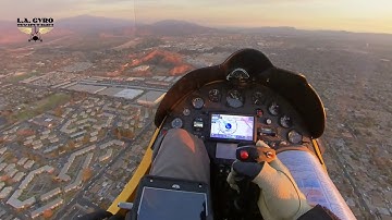 Sunset Landing - An American Ranger AR-1 gyroplane landing at Whiteman Airport...