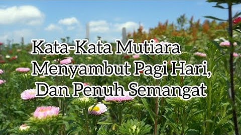Kata-kata Mutiara menyambut pagi hari dan penuh semangat