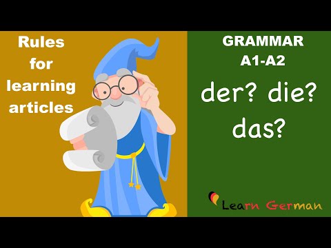 Learn German | der die das? | Rules for articles | Hints on how to guess the german articles | A1