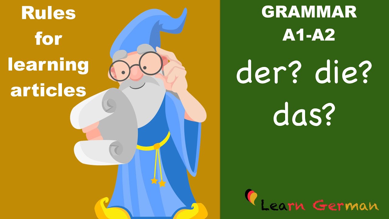 Learn German, der die das?, Rules for articles, Hints on how to guess  the german articles