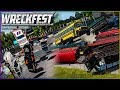 THIS IS ABSOLUTE MADNESS! | Wreckfest | NASCAR Legends/School Busses - Stockton Figure 8