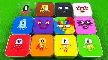 Numberblocks & Alphablocks - Looking For All Slime Coloring! Satisfying Slime Video, ASMR
