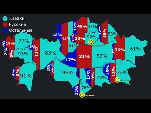 Сколько русских проживает в Казахстане | Процент по регионам