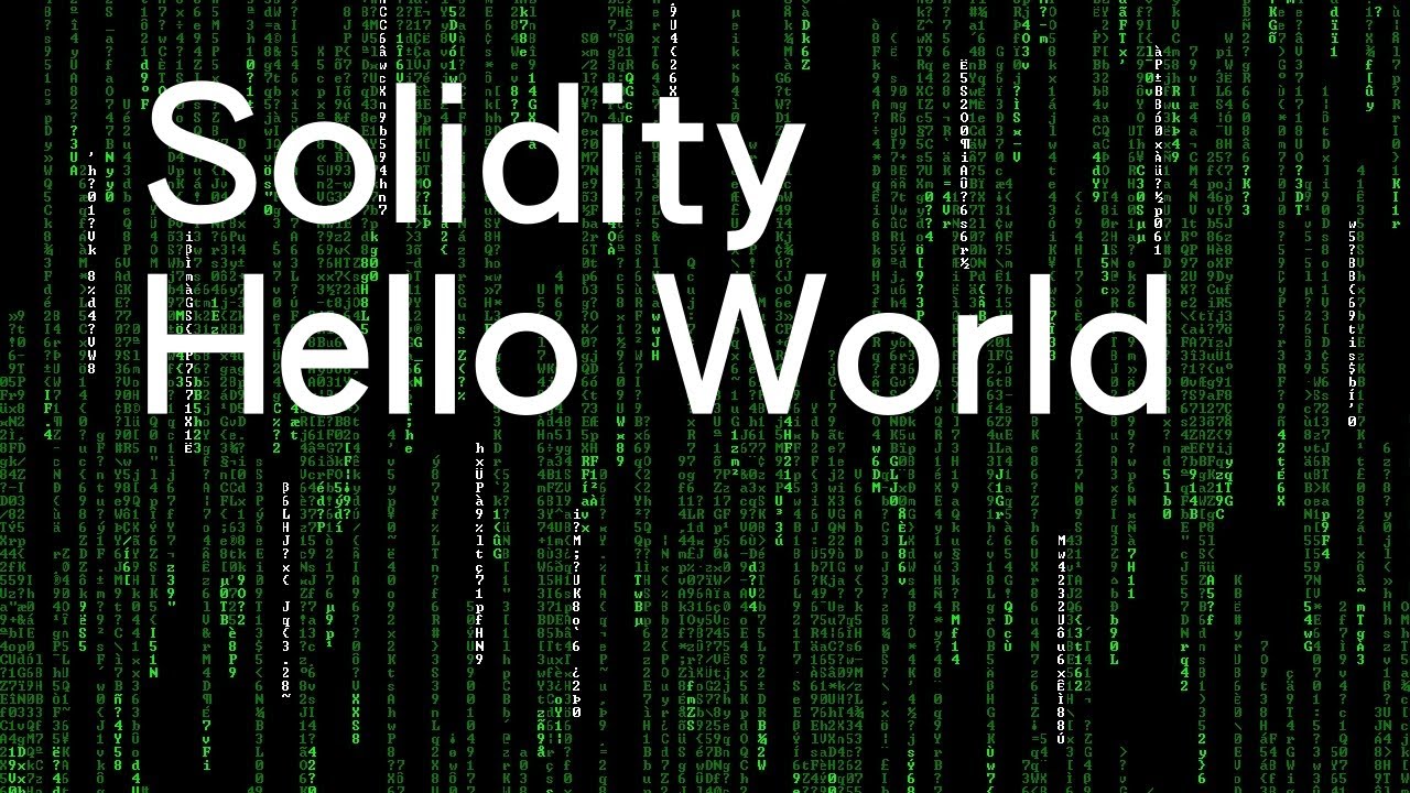 Smart Contract [1] - Solidity Hello World 【廣東話】 - YouTube