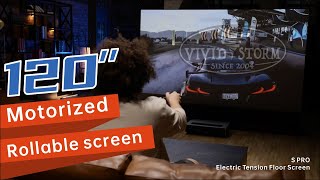 New Way To Open The Home Theater-Vividstorm 120 Projector Screen That Rises From The Ground