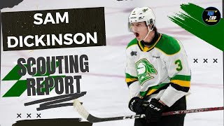 Sam Dickinson: A Workhorse on the Blue Line with Size & Skill | 2024 NHL Scouting Report/Highlights