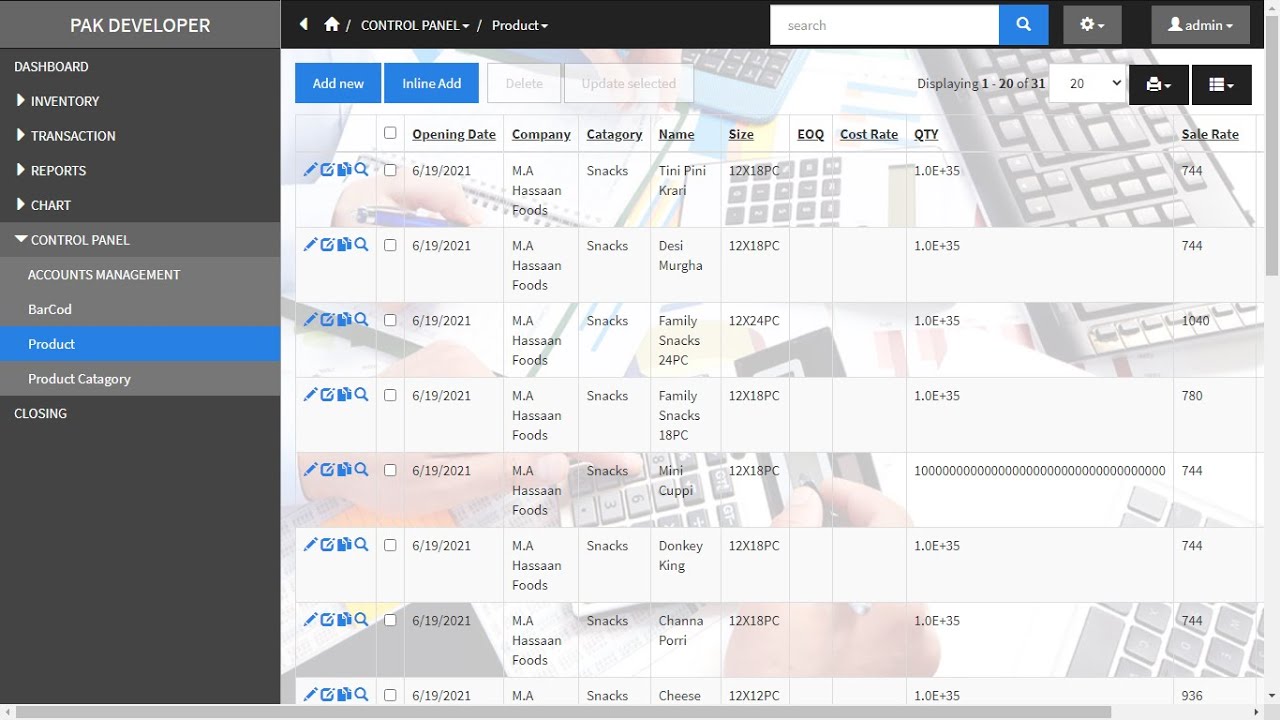 POS Point of sale Software Pak Developer - YouTube