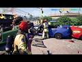 Huge accident at an intersection! Intersection pileup!🔥 Firefighting Simulator: Ignite 🔥