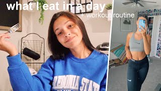 Realistic what I eat in a day + my workout routine