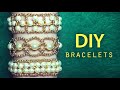 DIY: Top 3 wide pearls bracelet with elastic (for beginners) / Широкие браслеты из бисера на резинке