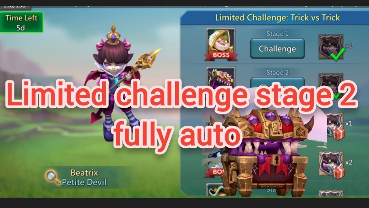 limited challenge trick vs trick stage 2 patite devil fully auto