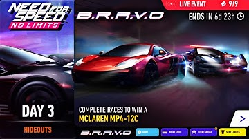 Day 3 - McLaren MP4-12C (Hideouts) | NFS No Limits