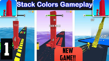 Stack Colors! (By VOODOO) Walkthrough Gameplay - Level 1 - 12 - Part 1.