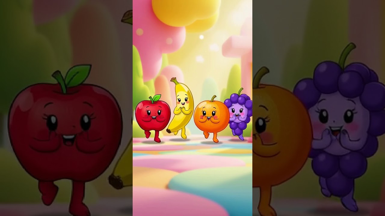 🍎🍊🍌🍇 Fruits Dancing Song | Kids Fun Animation 