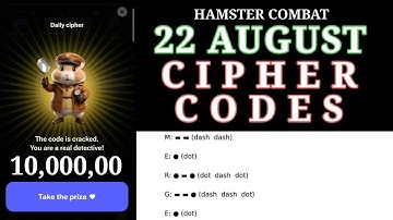 22 August Cipher Codes | Today Cipher Code | Daily Cipher Code | Today Hamster Kombat Cipher Codes