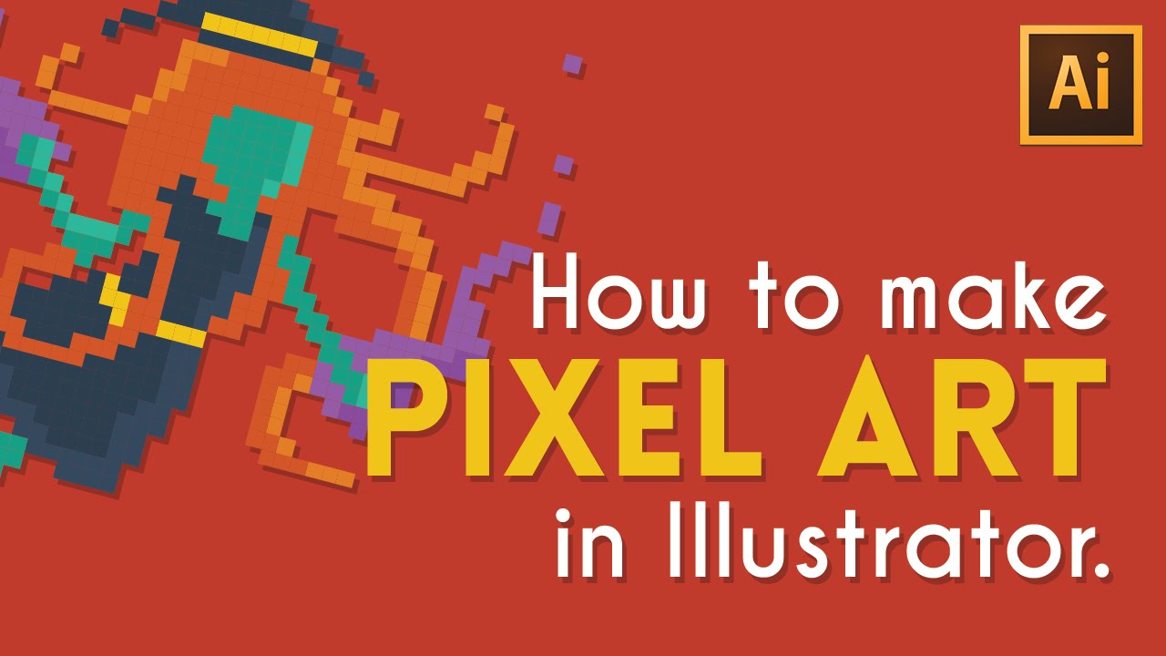 Pixel Art In Illustrator | Illustrator Tutorial - Youtube