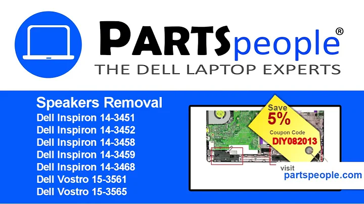 Dell Inspiron 3451/3452/3458/3459/3468/Vostro 3561/3565 Speakers How-To Video Tutorial