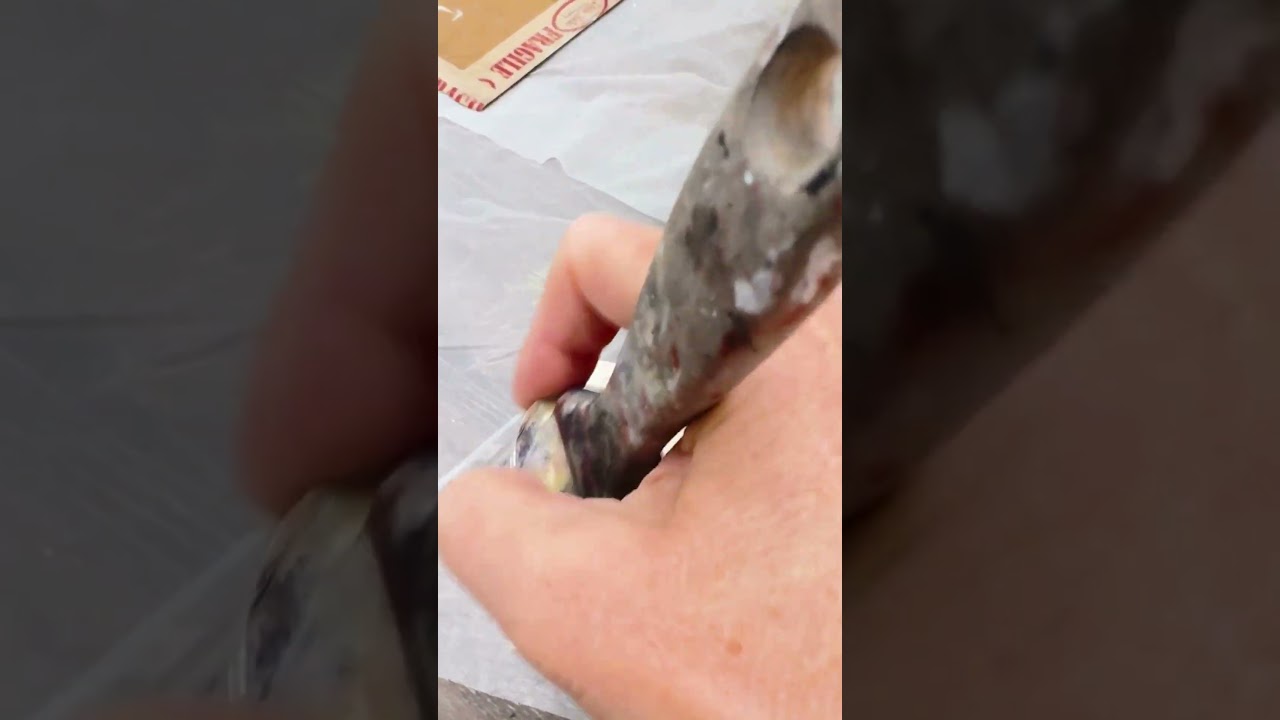 Table Makeover - Beige Painted And Gold Gilded Rescued Table