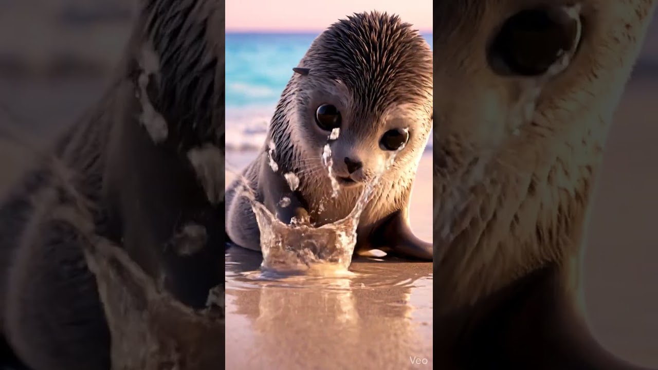 Baby Seal Splashing in Water ASMR