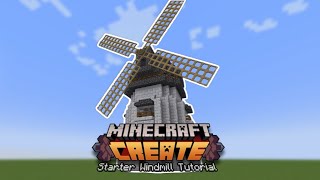 Minecraft Create Mod : Starter Windmill Base Tutorial