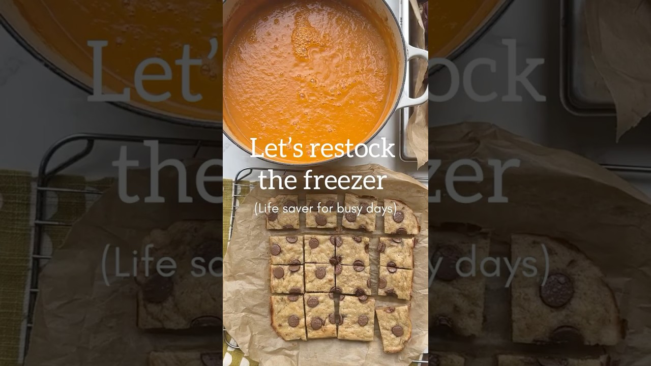Make and freeze- bread, snacks, soup 