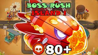 Boss Rush Island 1 | Pops 80+ | Blastapopoulos | Middle Of The Road | BTD6 Boss Tutorial