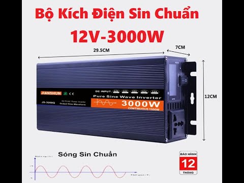 Video Bộ Đổi Nguồn 12V sang 220V Sin Chuẩn 3000w - Inverter... - youtube