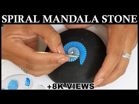 Spiral Mandala Dot Painting How To Paint Stones Dotting Artist Tutorial Art Mandalas #mandala #art