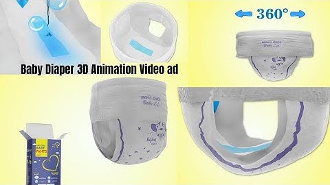 Baby Diaper 3D Animation Commercial Video || 3D Baby Diaper Advertising Video | Satra Productions
