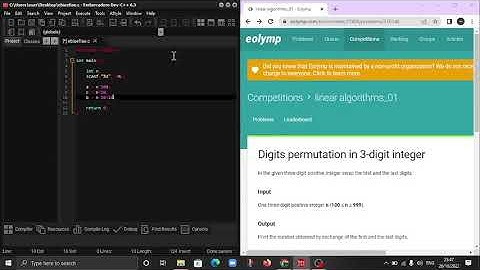 "Digits permutation in 3-digit integer" in C programming language. #Eolymp problem 943.