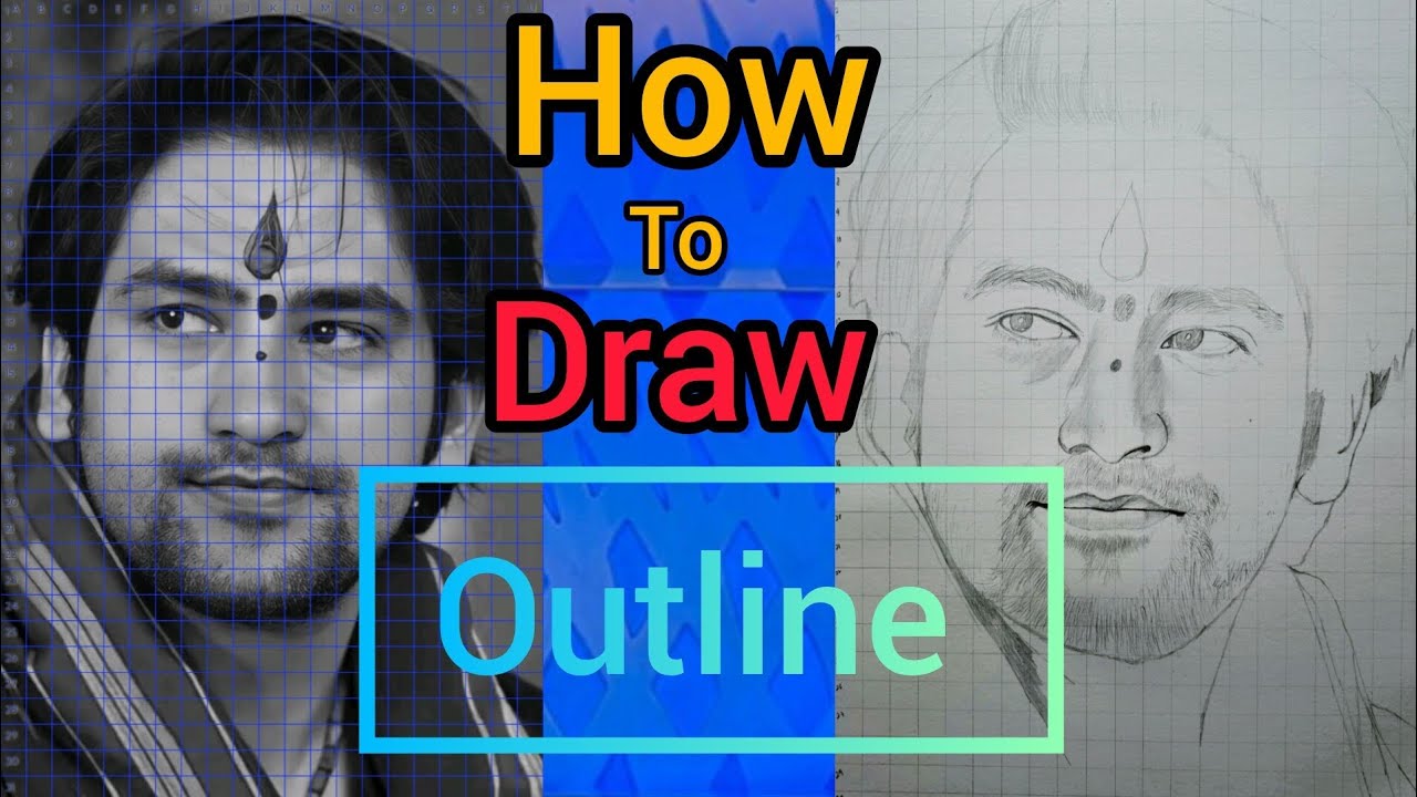 How To Draw Realistic Outline Dhirender Shastri 🔥🔥❤️❤️