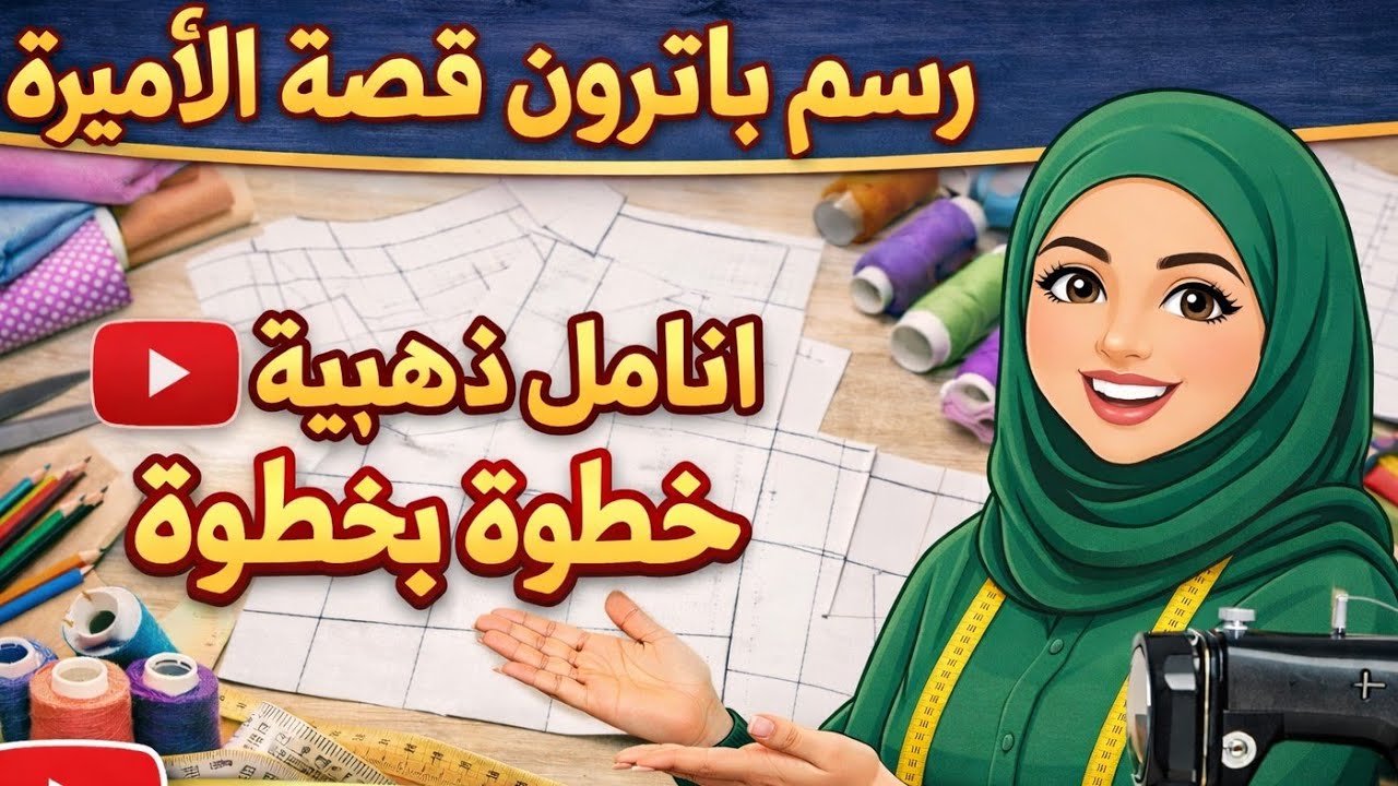 أجي تتعلمي كيفاش ترسمي باترون قصة الأميرة بكل احترافية