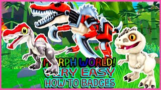 Roblox Update - New Gamep And How To Get 2 Badges In Morph World Mecha Spinosaurus