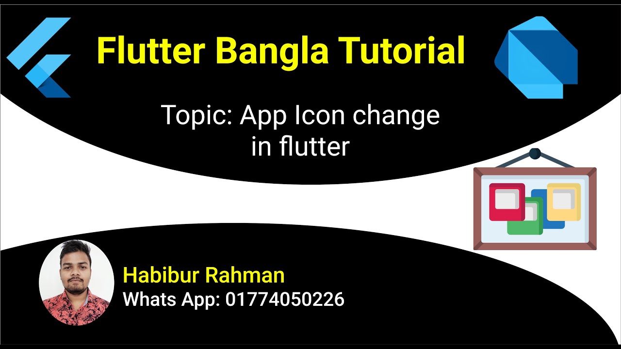 app icon change in flutter Bangla tutorial - YouTube