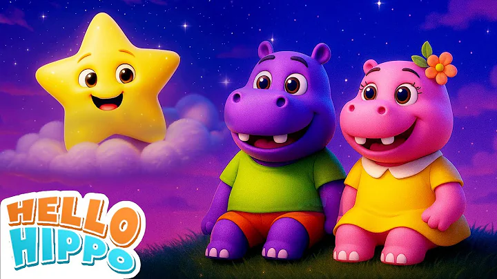 Twinkle Twinkle Little Star with Hello Hippo | HooplaKidz Nursery Rhymes and Kids Songs