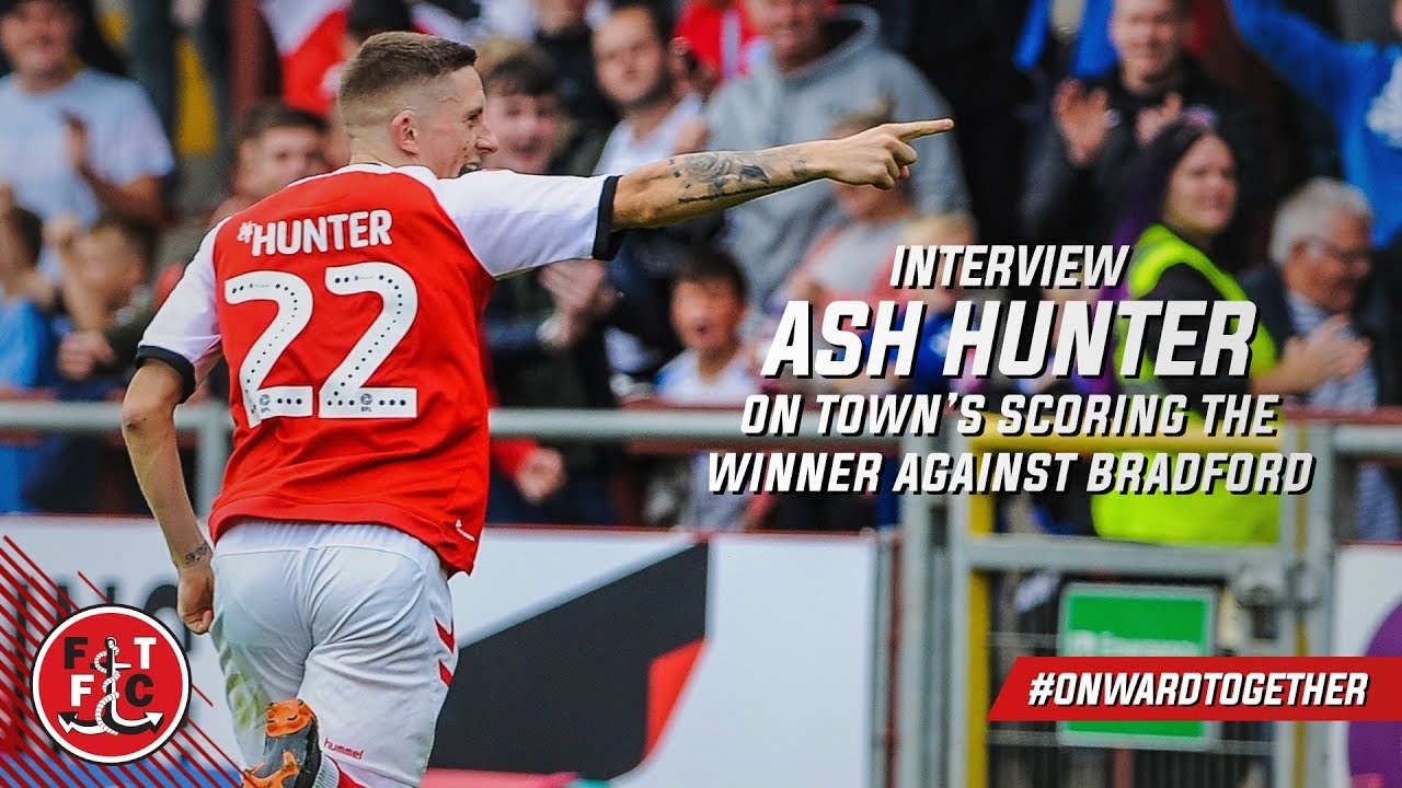 Ash Hunter after scoring the winner against Bradford | Post Match football score