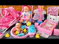 Satisfying with unboxing minnie mouse toys collection cute doll bathtub kitchen set asmr