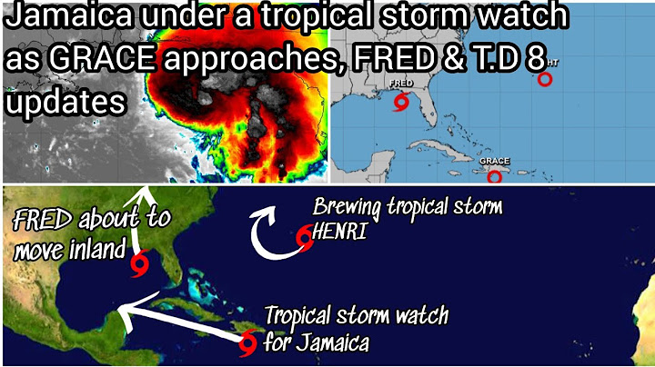 Tropical storm watch for Jamaica as GRACE nears • Brewing HENRI, T.S FRED updates