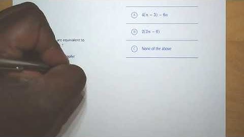 Equivalent Expressions:  Negative Numbers and Distribution