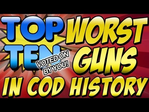 "Worst Guns In Cod History" (Top Ten - Top 10) Black Ops 2 Multiplayer