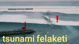 Tsunami Felaketi Japon Sahillerini Vuruyor Gemiler Alabora...